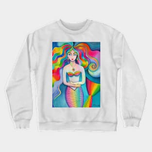 Mermaid create art history Crewneck Sweatshirt